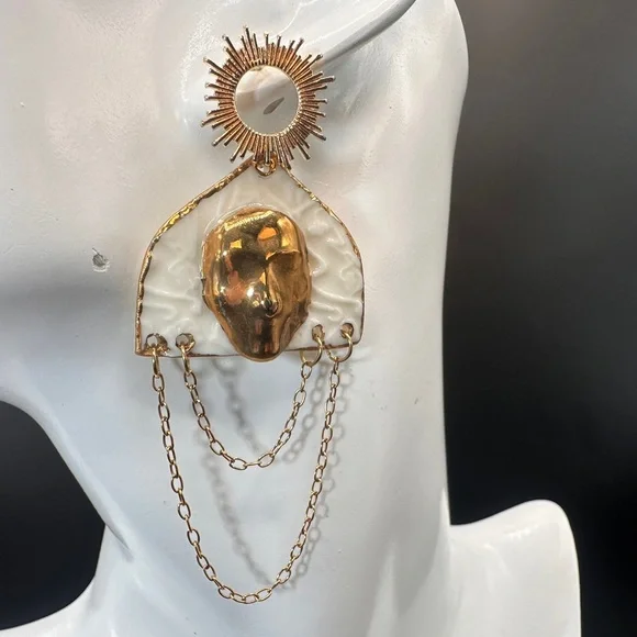 Handmade Luxury Ceramic Earrings – Unique, Lightweight, and Artistic Jewelry - Picture 3 of 11